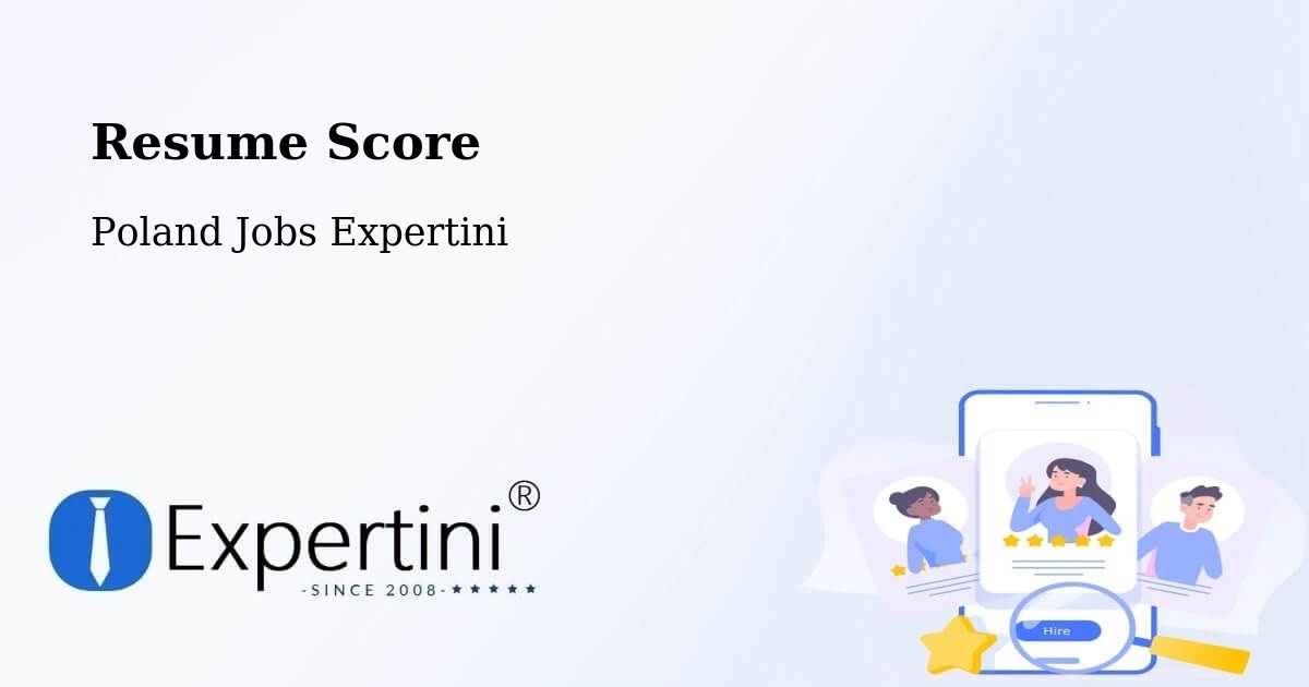 Resume Score & Job Description Match Tool – Stargard - Poland Jobs Expertini